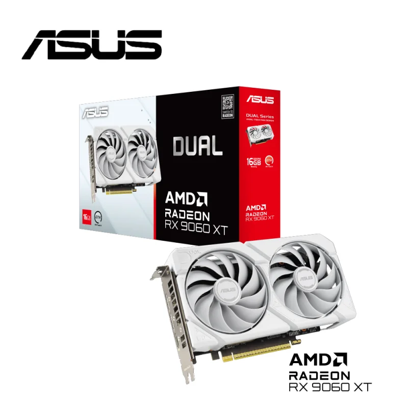 ASUS Dual Radeon RX 9060 XT 16GB White Edition