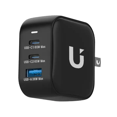 UKKO 65W GaN氮化鎵 3孔 急速充電器