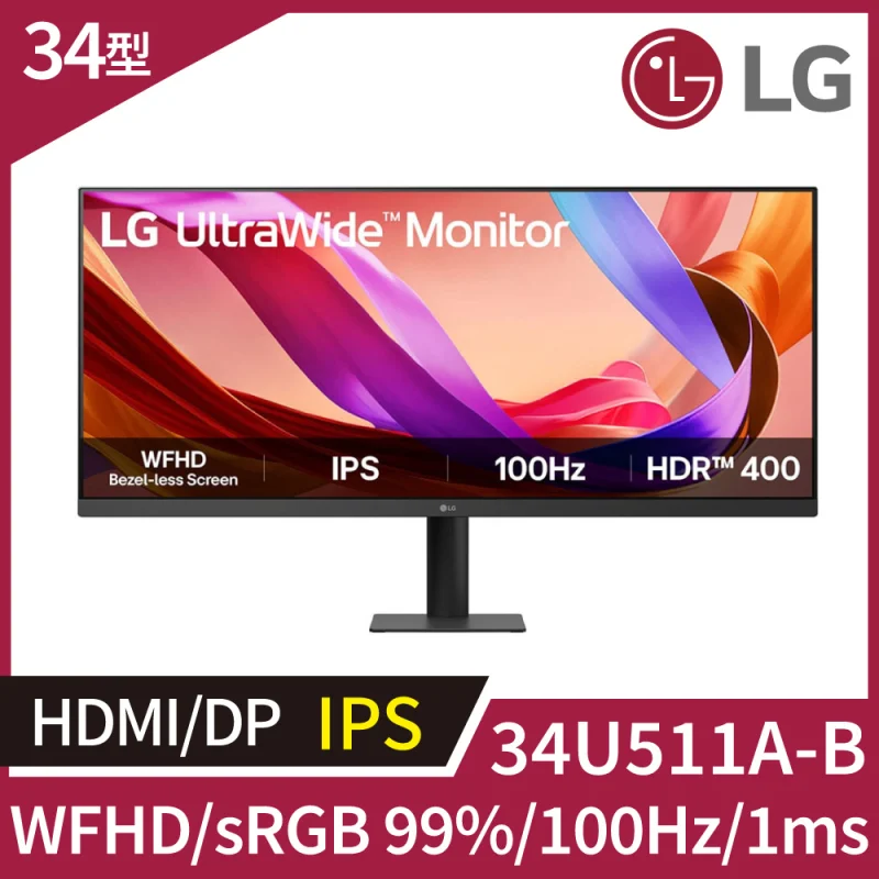 LG UltraWide 34U511A-B 34型 WFHD 多工作業螢幕