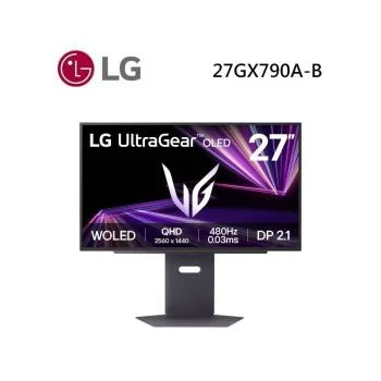 LG UltraGear 27GX790A-B 27型 QHD 480Hz OLED 電競螢幕