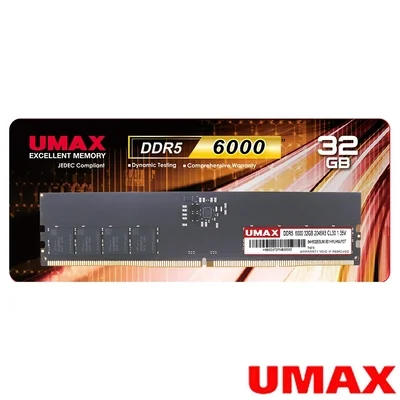 UMAX DDR5 6000 32GB CL30 超頻桌上型記憶體