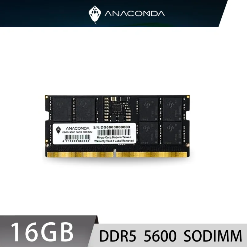 ANACOMDA 巨蟒 DDR5 5600 16GB SODIMM 筆記型記憶體