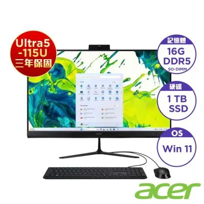 Acer Aspire C27-2 27吋 AIO Core Ultra 5 115U 16GB/1TB