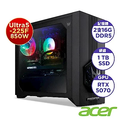Acer Predator PO3-665 Core Ultra 5 225F 32GB/1TB RTX5070