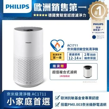PHILIPS 奈米級空氣清淨機 AC1711